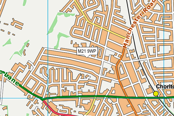 M21 9WP map - OS VectorMap District (Ordnance Survey)