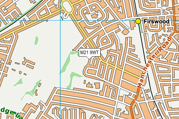 M21 9WT map - OS VectorMap District (Ordnance Survey)