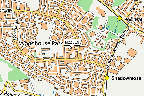 M22 0EN map - OS VectorMap District (Ordnance Survey)