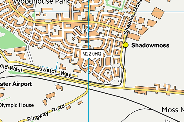 M22 0HQ map - OS VectorMap District (Ordnance Survey)
