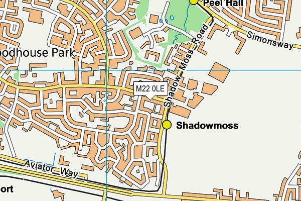 M22 0LE map - OS VectorMap District (Ordnance Survey)