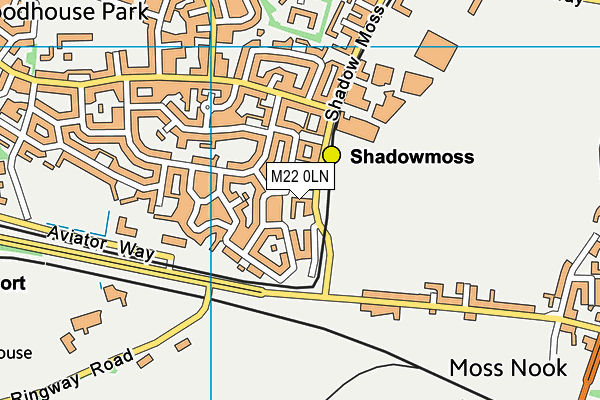 M22 0LN map - OS VectorMap District (Ordnance Survey)