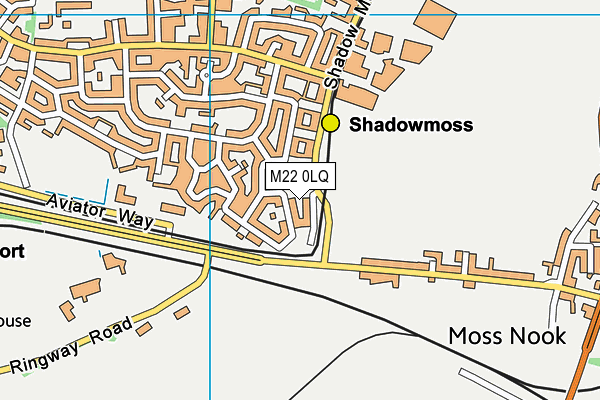 M22 0LQ map - OS VectorMap District (Ordnance Survey)