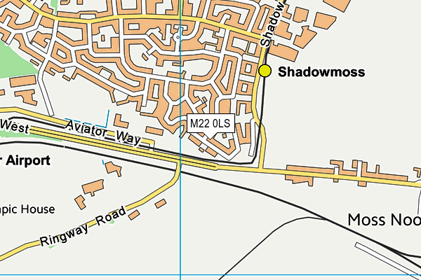 M22 0LS map - OS VectorMap District (Ordnance Survey)