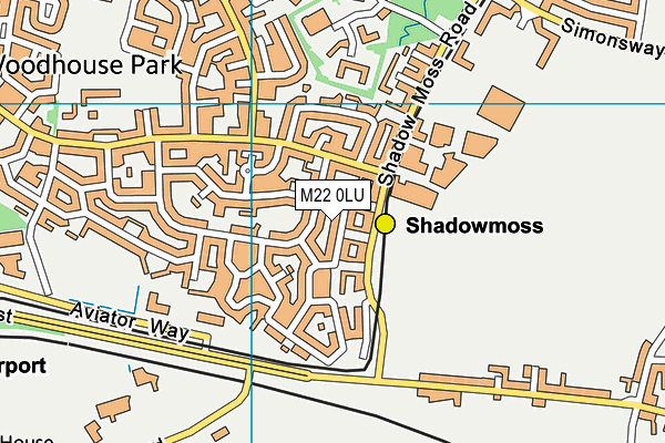 M22 0LU map - OS VectorMap District (Ordnance Survey)