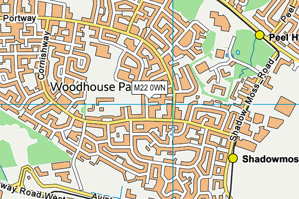 M22 0WN map - OS VectorMap District (Ordnance Survey)