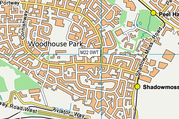 M22 0WT map - OS VectorMap District (Ordnance Survey)