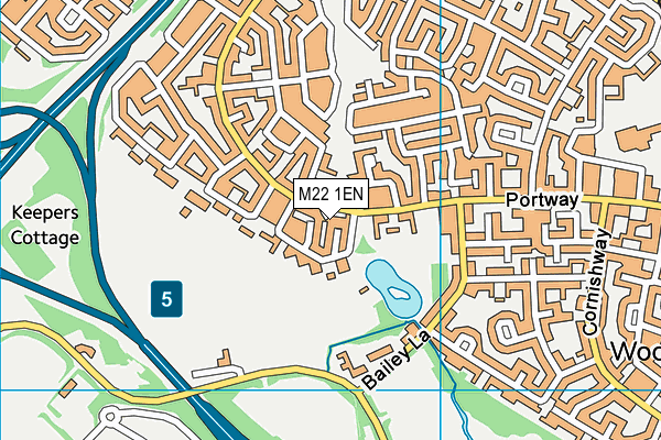 M22 1EN map - OS VectorMap District (Ordnance Survey)