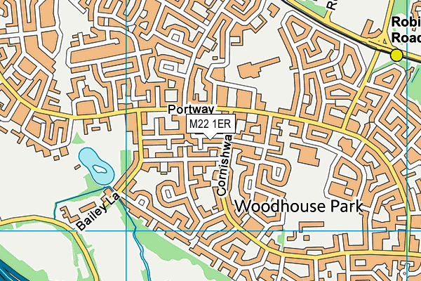 M22 1ER map - OS VectorMap District (Ordnance Survey)