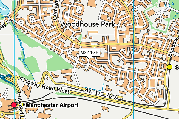 M22 1GB map - OS VectorMap District (Ordnance Survey)