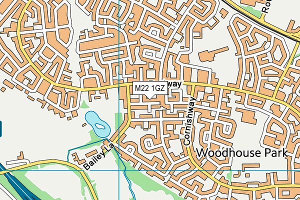 M22 1GZ map - OS VectorMap District (Ordnance Survey)