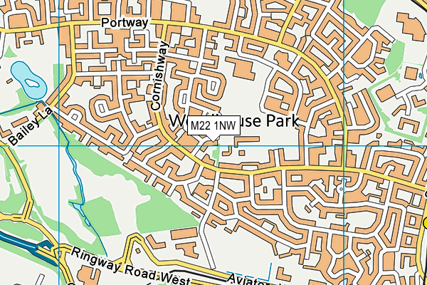 M22 1NW map - OS VectorMap District (Ordnance Survey)