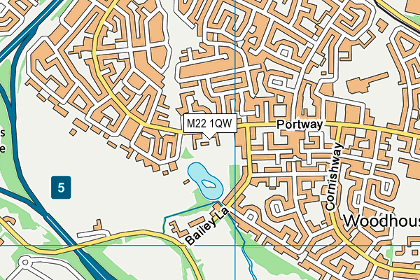 Woodhouse Park Lifestyle Centre map (M22 1QW) - OS VectorMap District (Ordnance Survey)