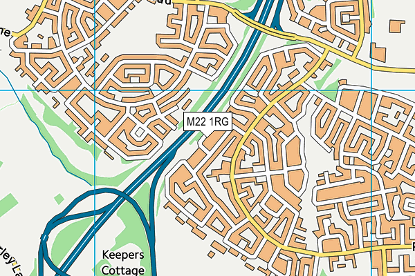 M22 1RG map - OS VectorMap District (Ordnance Survey)