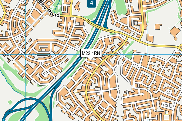 M22 1RN map - OS VectorMap District (Ordnance Survey)