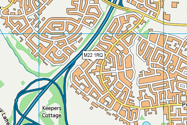 M22 1RQ map - OS VectorMap District (Ordnance Survey)