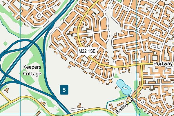 M22 1SE map - OS VectorMap District (Ordnance Survey)