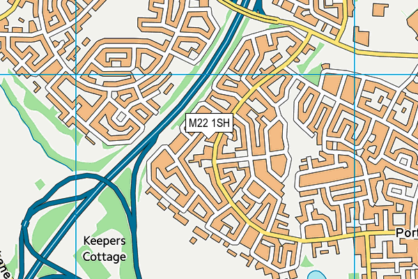 M22 1SH map - OS VectorMap District (Ordnance Survey)