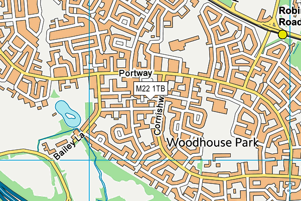 M22 1TB map - OS VectorMap District (Ordnance Survey)