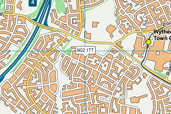 M22 1TT map - OS VectorMap District (Ordnance Survey)