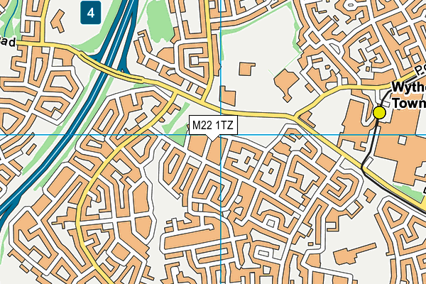 M22 1TZ map - OS VectorMap District (Ordnance Survey)