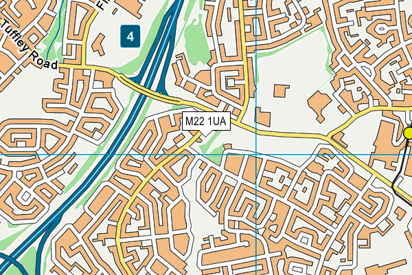 M22 1UA map - OS VectorMap District (Ordnance Survey)