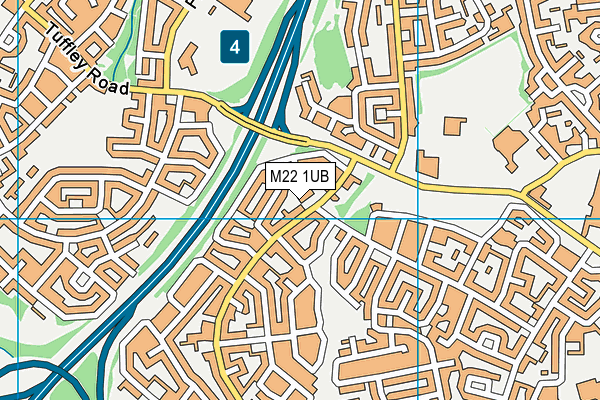 M22 1UB map - OS VectorMap District (Ordnance Survey)