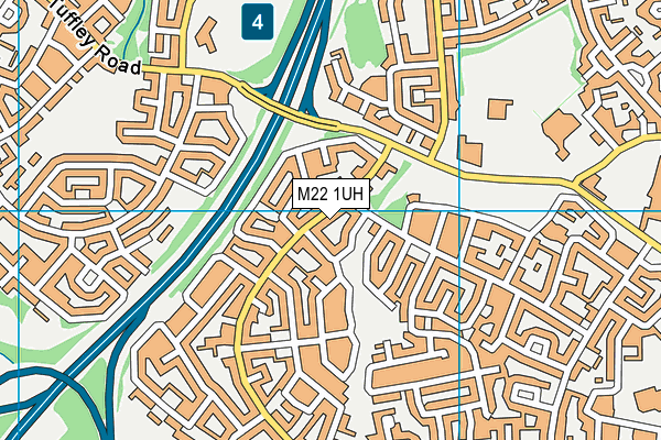 M22 1UH map - OS VectorMap District (Ordnance Survey)