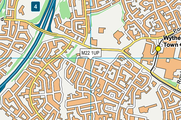 M22 1UP map - OS VectorMap District (Ordnance Survey)