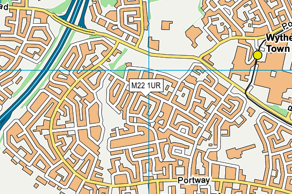 M22 1UR map - OS VectorMap District (Ordnance Survey)