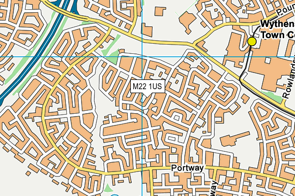 M22 1US map - OS VectorMap District (Ordnance Survey)
