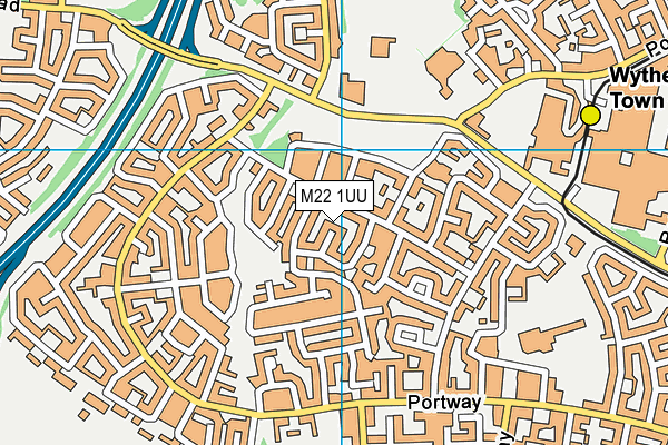 M22 1UU map - OS VectorMap District (Ordnance Survey)