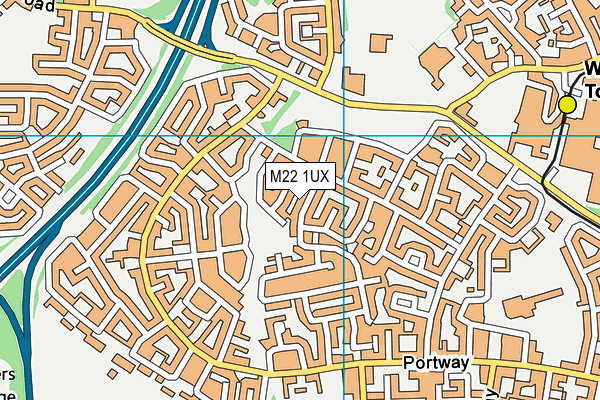 M22 1UX map - OS VectorMap District (Ordnance Survey)