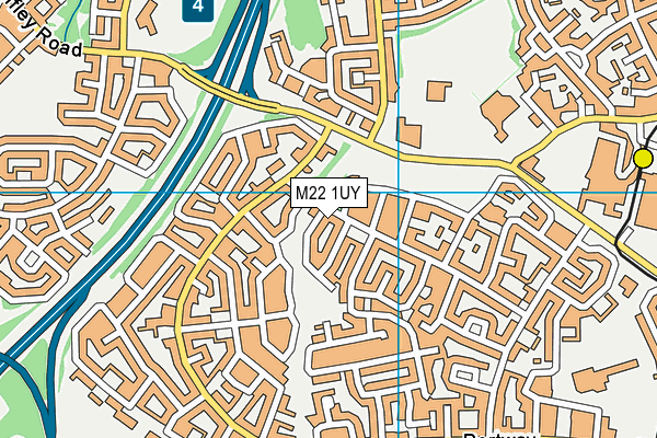 M22 1UY map - OS VectorMap District (Ordnance Survey)