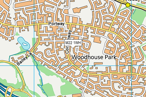 M22 1WH map - OS VectorMap District (Ordnance Survey)