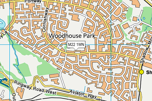M22 1WN map - OS VectorMap District (Ordnance Survey)