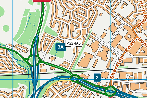 Southern Cross School map (M22 4AB) - OS VectorMap District (Ordnance Survey)