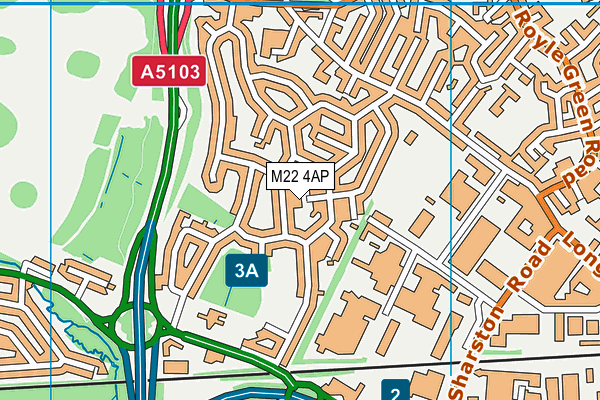 M22 4AP map - OS VectorMap District (Ordnance Survey)