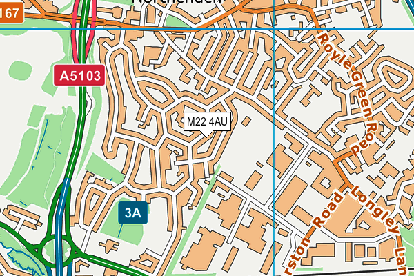 M22 4AU map - OS VectorMap District (Ordnance Survey)