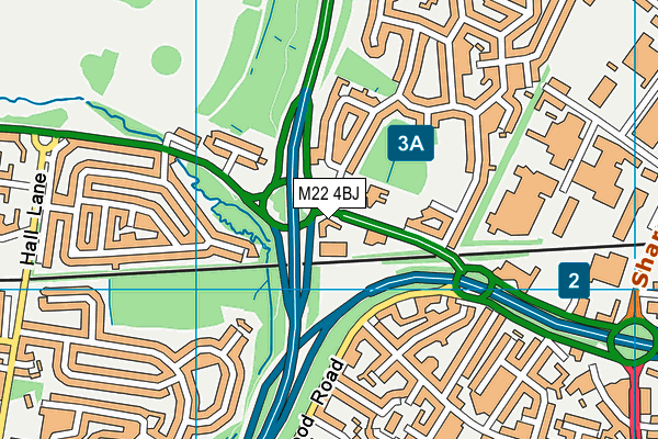 M22 4BJ map - OS VectorMap District (Ordnance Survey)