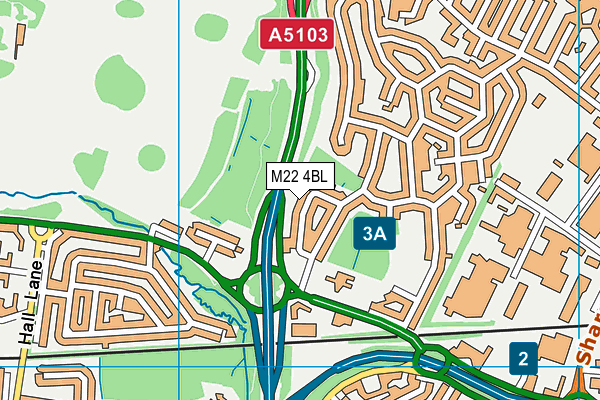 M22 4BL map - OS VectorMap District (Ordnance Survey)