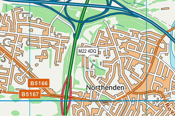 M22 4DQ map - OS VectorMap District (Ordnance Survey)