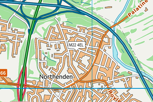 M22 4EL map - OS VectorMap District (Ordnance Survey)