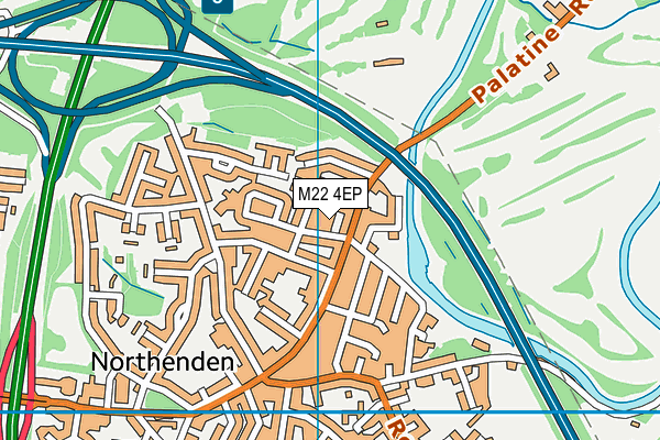 M22 4EP map - OS VectorMap District (Ordnance Survey)