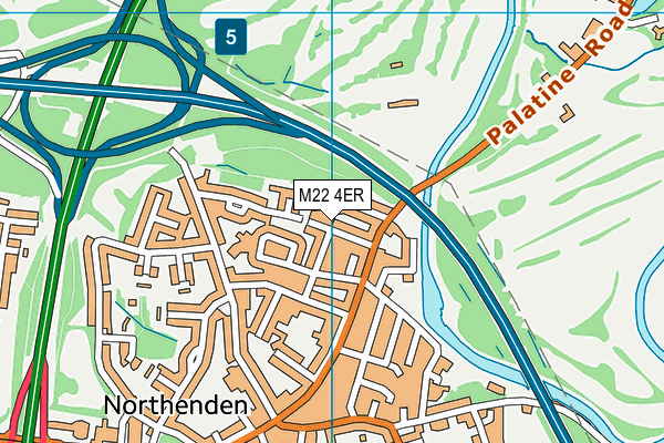 M22 4ER map - OS VectorMap District (Ordnance Survey)