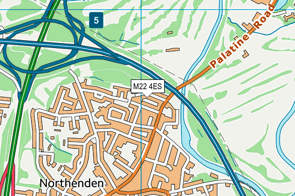 M22 4ES map - OS VectorMap District (Ordnance Survey)