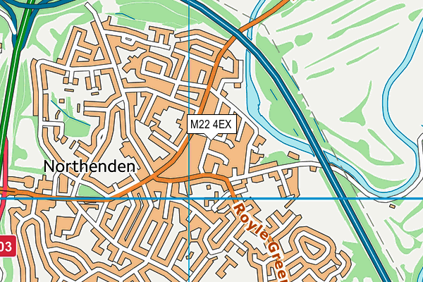 M22 4EX map - OS VectorMap District (Ordnance Survey)
