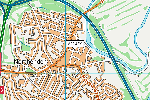 M22 4EY map - OS VectorMap District (Ordnance Survey)