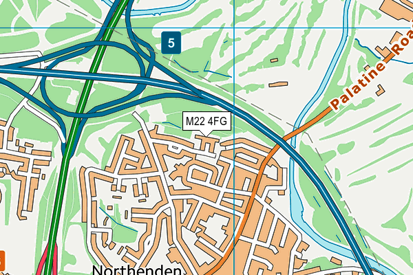 M22 4FG map - OS VectorMap District (Ordnance Survey)