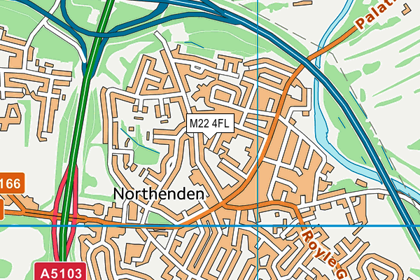 Northenden Community School map (M22 4FL) - OS VectorMap District (Ordnance Survey)
